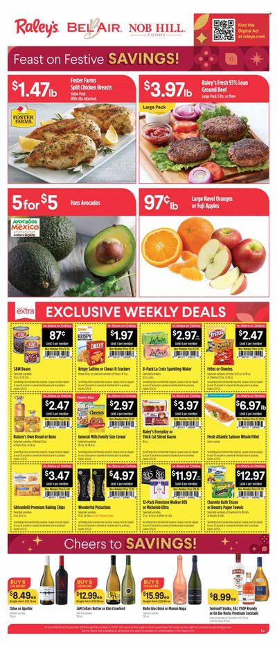 Raley's (CA, NV) Weekly Ad Flyer Specials November 29 to December 5, 2023