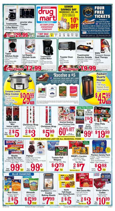 Discount Drug Mart (OH) Weekly Ad Flyer Specials December 6 to December 12, 2023