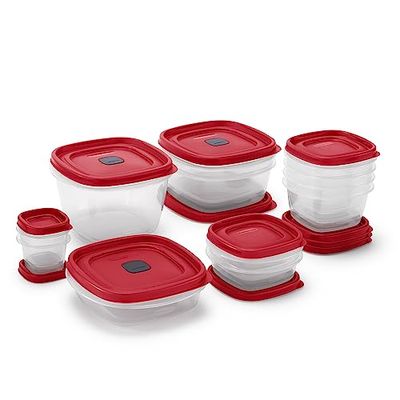 Rubbermaid Vented Easy Find Lid Food Storage Containers, Set of 12, Racer Red $22.38 (Reg $27.99)