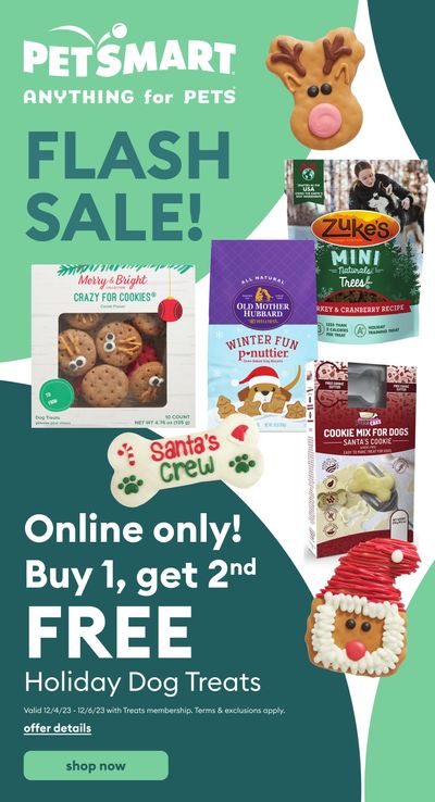 PetSmart Flash Sale Online Flyer December 4 to 6
