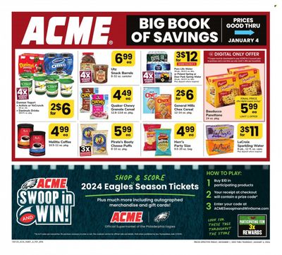 ACME (DE, NJ, NY, PA) Weekly Ad Flyer Specials December 1 to January 4, 2024