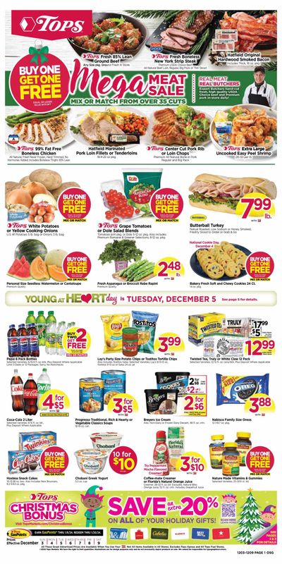 Tops Weekly Ad Flyer Specials December 3 to December 9, 2023