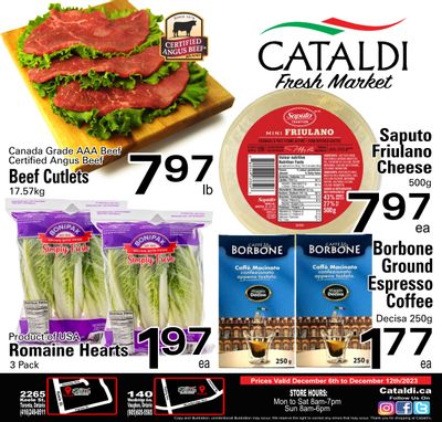Cataldi Fresh Market Flyer December 6 to 12