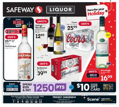 Safeway (BC) Liquor Flyer December 7 to 13