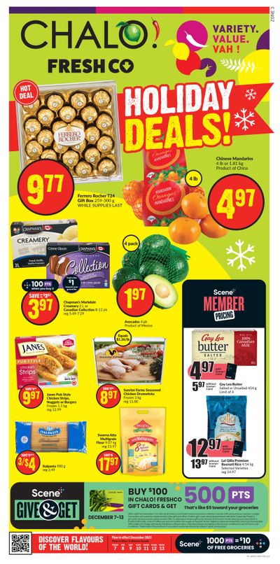 Chalo! FreshCo (West) Flyer December 7 to 13