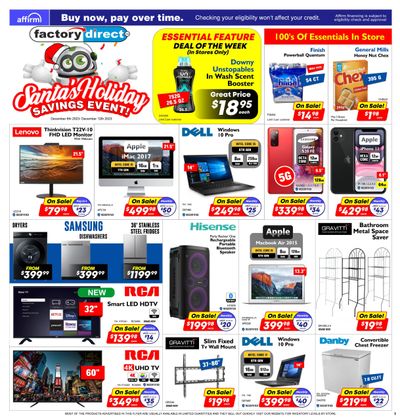 Factory Direct Flyer December 6 to 12