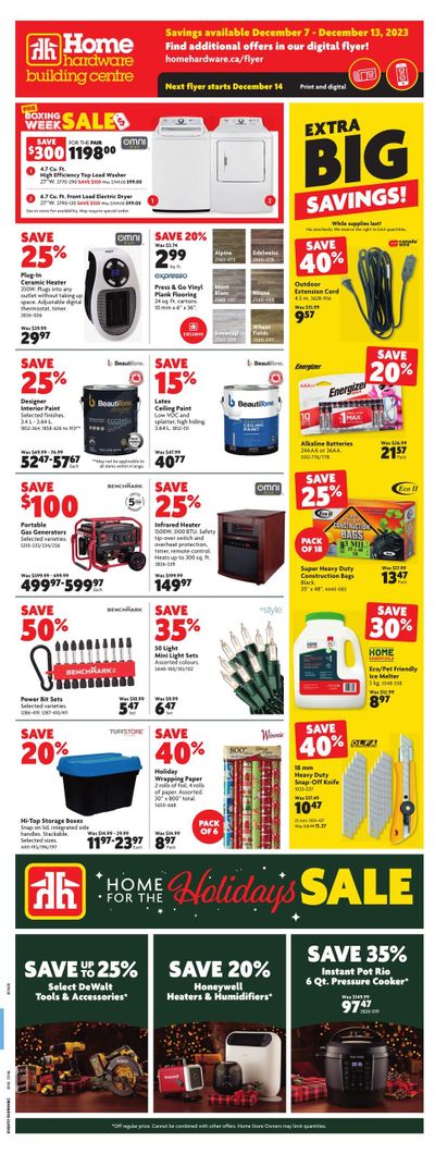 Home Hardware Building Centre (ON) Flyer December 7 to 13 Home Hardware Building Centre (ON) Flyer December 7 to 13