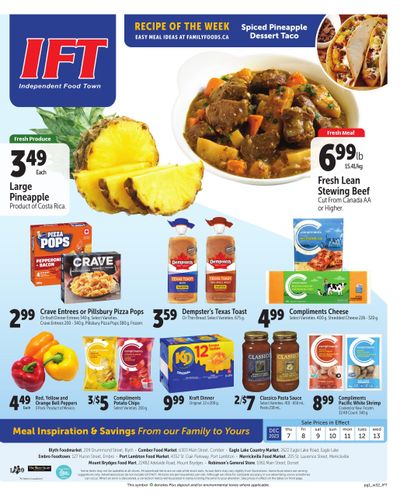 IFT Independent Food Town Flyer December 7 to 13