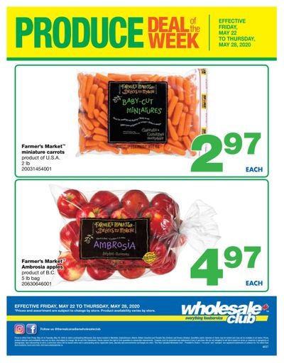 Wholesale Club (West) Produce Deal of the Week Flyer May 22 to 28