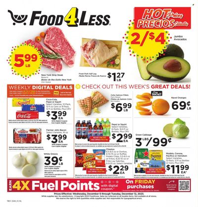 Food 4 Less (CA) Weekly Ad Flyer Specials December 6 to December 12, 2023
