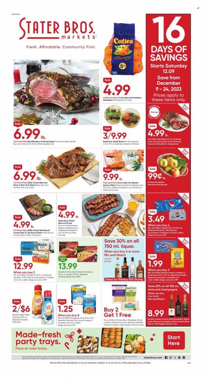 Stater Bros. Weekly Ad Flyer Specials December 6 to December 12, 2023