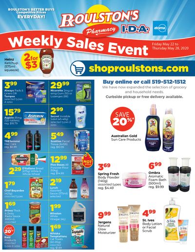 Roulston's Pharmacy Flyer May 22 to 28