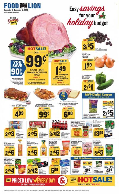 Food Lion (NC) Weekly Ad Flyer Specials December 6 to December 12, 2023