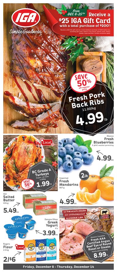 IGA Stores of BC Flyer December 8 to 14