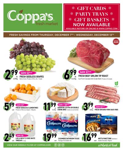Coppa's Fresh Market Flyer December 7 to 13