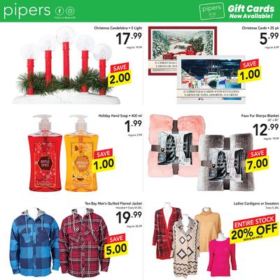 Pipers Superstore Flyer December 7 to 13