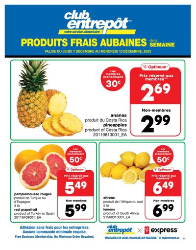 Wholesale Club (QC) Fresh Deals of the Week Flyer December 7 to 13