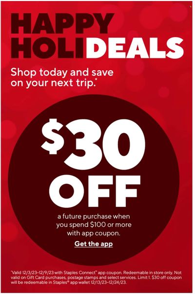 Staples Weekly Ad Flyer Specials December 3 to December 9, 2023