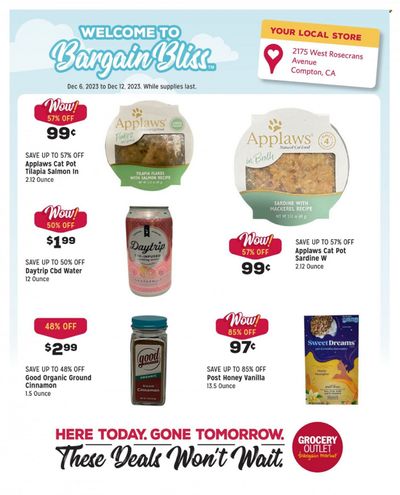 Grocery Outlet (CA, ID, OR, PA, WA) Weekly Ad Flyer Specials December 6 to December 12, 2023