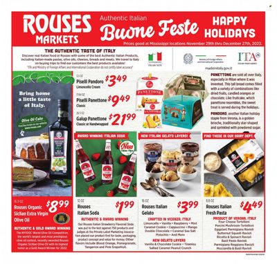 Rouses Markets (MS) Weekly Ad Flyer Specials November 29 to December 27, 2023