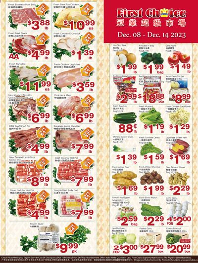 First Choice Supermarket Flyer December 8 to 14