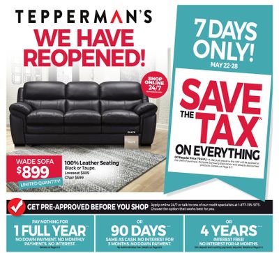 Tepperman's Flyer May 22 to 28