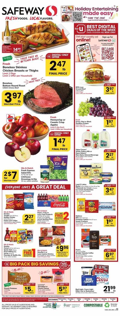 Safeway (NE) Weekly Ad Flyer Specials December 6 to December 12, 2023