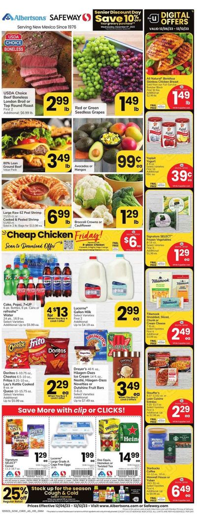 Safeway (NM) Weekly Ad Flyer Specials December 6 to December 12, 2023