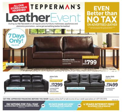 Tepperman's Leather Event Flyer May 22 to 28