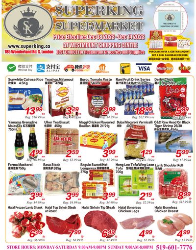 Superking Supermarket (London) Flyer December 8 to 14