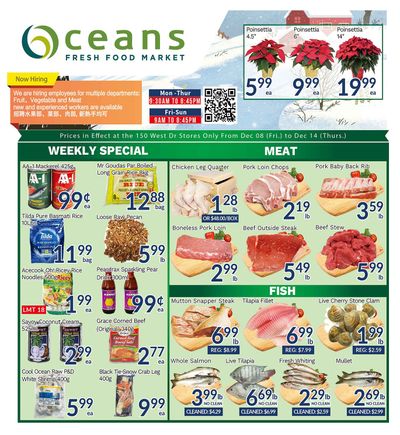 Oceans Fresh Food Market (West Dr., Brampton) Flyer December 8 to 14