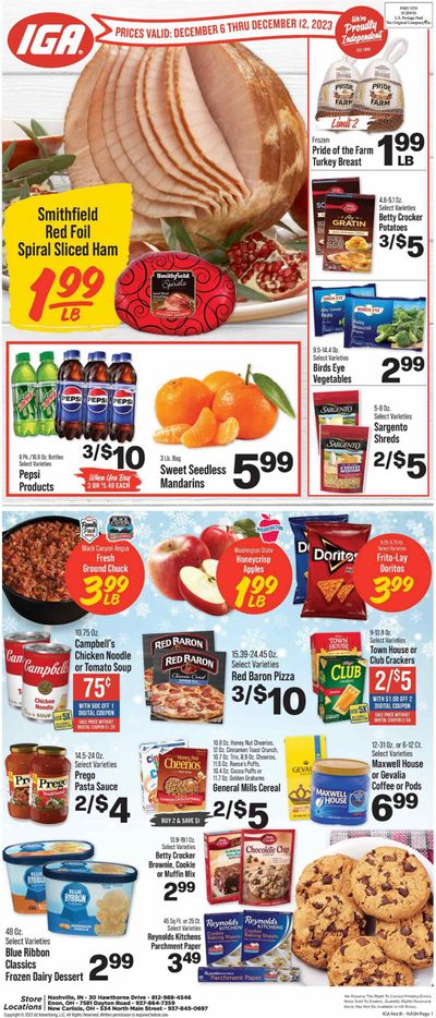 IGA (OH) Weekly Ad Flyer Specials December 6 to December 12, 2023