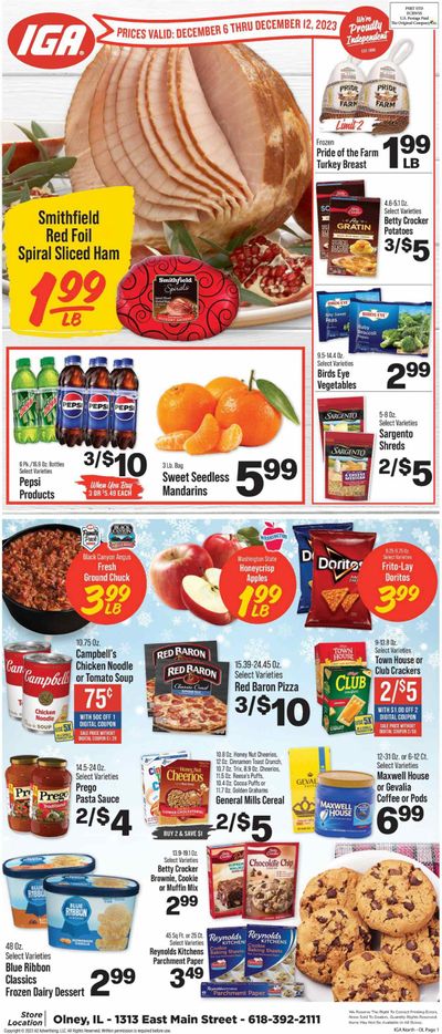 IGA (IL) Weekly Ad Flyer Specials December 6 to December 12, 2023