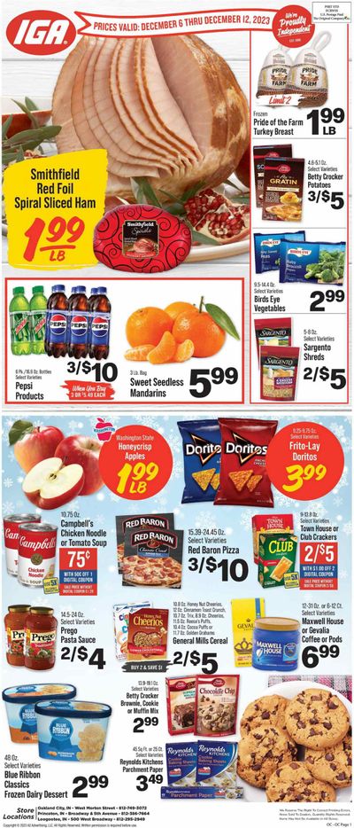 IGA (IN) Weekly Ad Flyer Specials December 6 to December 12, 2023