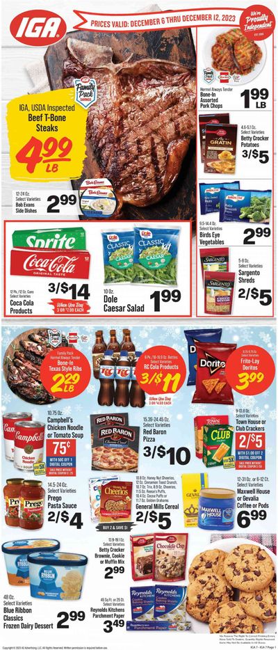 IGA (KY) Weekly Ad Flyer Specials December 6 to December 12, 2023