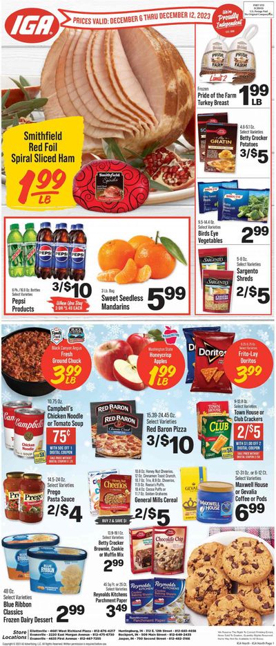 IGA (IN) Weekly Ad Flyer Specials December 6 to December 12, 2023