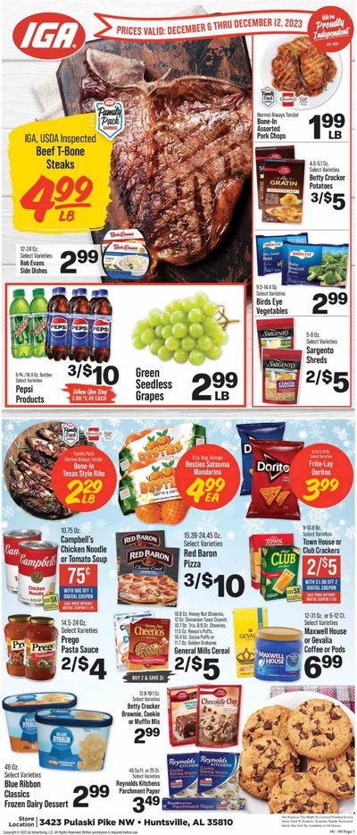 IGA (AL) Weekly Ad Flyer Specials December 6 to December 12, 2023