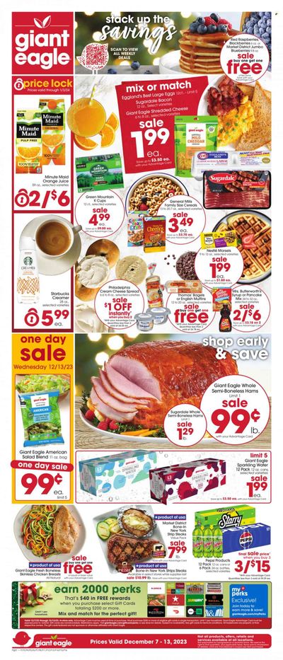 Giant Eagle (PA) Weekly Ad Flyer Specials December 7 to December 13, 2023