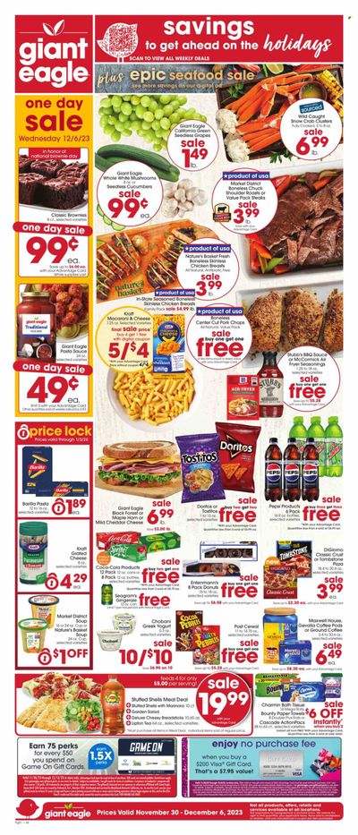 Giant Eagle (MD) Weekly Ad Flyer Specials November 30 to December 6, 2023