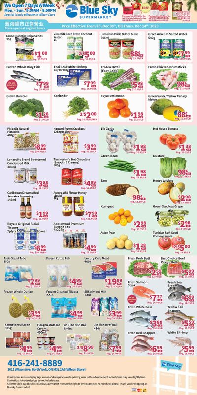 Blue Sky Supermarket (North York) Flyer December 8 to 14