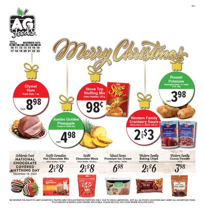 AG Foods Flyer December 10 to 23