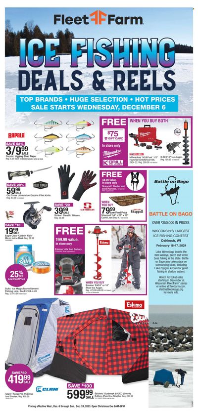 Fleet Farm (IA, MN, ND, WI) Weekly Ad Flyer Specials December 6 to December 24, 2023