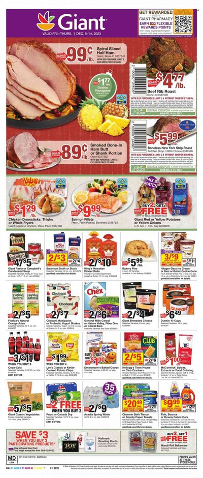 Giant Food (DE, MD, VA) Weekly Ad Flyer Specials December 8 to December 14, 2023