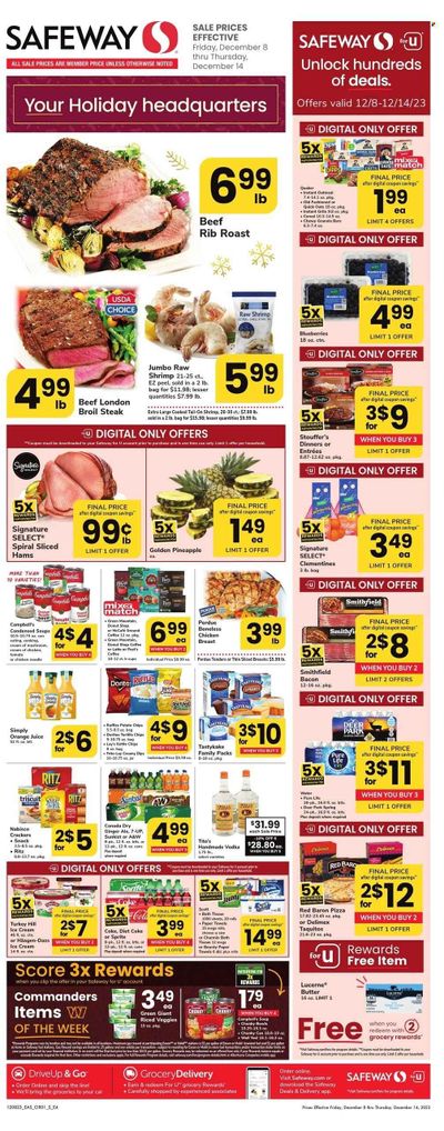Safeway (DC) Weekly Ad Flyer Specials December 8 to December 14, 2023
