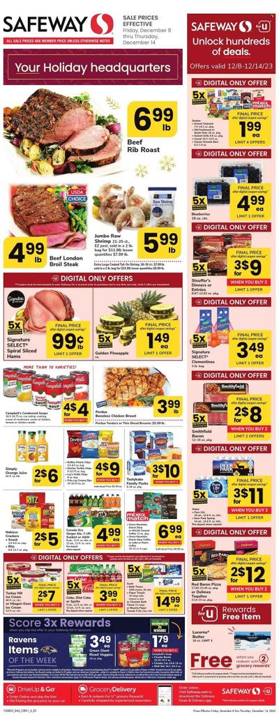 Safeway (DE) Weekly Ad Flyer Specials December 8 to December 14, 2023