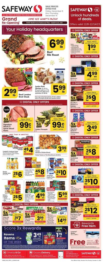 Safeway (MD) Weekly Ad Flyer Specials December 8 to December 14, 2023