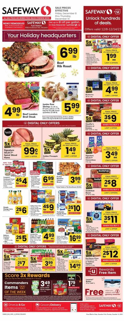 Safeway (VA) Weekly Ad Flyer Specials December 8 to December 14, 2023