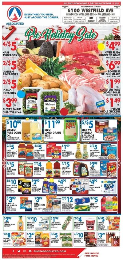 Associated Supermarkets (NY) Weekly Ad Flyer Specials December 8 to December 14, 2023