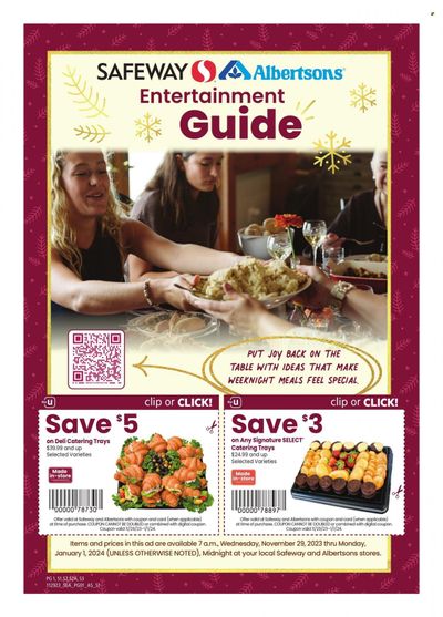Safeway (WA) Weekly Ad Flyer Specials November 29 to January 1, 2024
