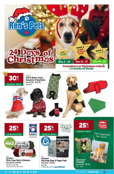 Ren's Pets Flyer December 11 to 17